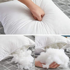 Leeden 26 x 26 Throw Pillow Inserts (Set of 2) with 100% Cotton Cover - 26 Inch Square Decorative Sofa Pillows for Sofa, Couch, Bed and Home Decor