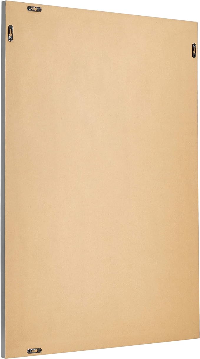 Amazon Basics Rectangular Wall Mount Mirror 24" x 36", Standard Trim, Nickel