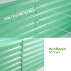 Land Guard 8x4x2ft Galvanized Raised Garden Bed, Planter Boxes Outdoor, Raised Garden Beds Outdoor for Vegetables, Flowers, Herbs, 479 Gallons, Lime Green…