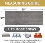 HAOMAIJIA Waterproof Couch Cover for Dogs Washable,Faux Fur Pet Couch Covers for Sofa,Soft Dog Bed Cover Non-Slip Couch Covers for 3 Cushion Couch Sofa Pet Friendly (Grey, 35" x 95" 1 Pack)