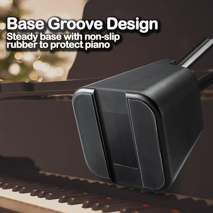 Professional LED Piano Lights for Upright Piano - Piano Lamps with Ambient Light, Memory Function, Eye-Care, 5 Levels Color Temperatures, 5 Levels Dimming, Steady Base, Black(Updated Version)