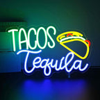 Tacos Neon Sign, Neon Signs for Wall Decor Neon LED Signs Room Neon Light Up Signs Home Decor for Business Restaurant Bedroom Club Party Bar Shop USB Operated