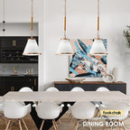 3-Pack Vintage Brass Kitchen Pendant Lighting Over Island White Linen Pendant Light 10in Copper Pendant Lighting with Hemp Rope Rod Entryway Ceiling Hanging Light for Dining Room