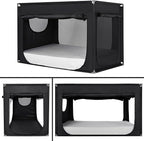 Bed Canopy Portable Blackout Bed Tent Privacy Tent for Adult Indoor Sleeping with 3 Doors, Storage Bag