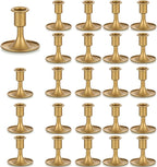 Candlestick Holders Taper Candle Holders, Romadedi Gold Candle Stick Candle Holder for Table Centerpiece, Wedding Reception, Festive Christmas Mantel Decoration or Home Decor, Set of 24