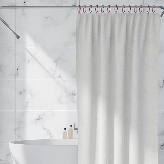 Hotop 30 Pcs Metal Drapery Curtain Rings 0.98/1.26/1.65 inch Interior Diameter and 30 Pcs Hanging Curtain Drapery Pin Hooks for Window Door Shower(32 mm,Brown)