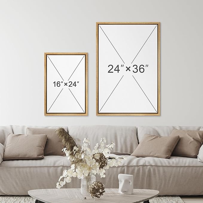 SIGNFORD Framed Wall Art Print Set Pastel Pink Gray Watercolor Circles Abstract Shapes Illustrations Modern Minimalist Relax/Calm Multicolor for Living Room, Bedroom, Office - 24"x36"x2 Natural