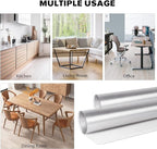 Floor Mats for Home, 6'×9' Clear Area Rug for Dining Room, Durable Non-Slip Hard Floor Rolling Chair Protector, PVC Waterproof Mat for Kitchen, Bedroom, Pet Litter Mat