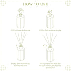 Reed Diffuser Set, Lime Scented Oil Diffuser, 6.76 fl oz (200 ml) Home Fragrance Diffuser with Reed Sticks, Air Fresheners for Home, Bathroom Shelf Decor