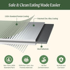 Vego garden 32" Extra Tall Raised Garden Bed Kits, 10 in 1 Modular Raised Planter Box for Vegetables Flowers Fruits Oval Metal Raised Garden Bed- British Green