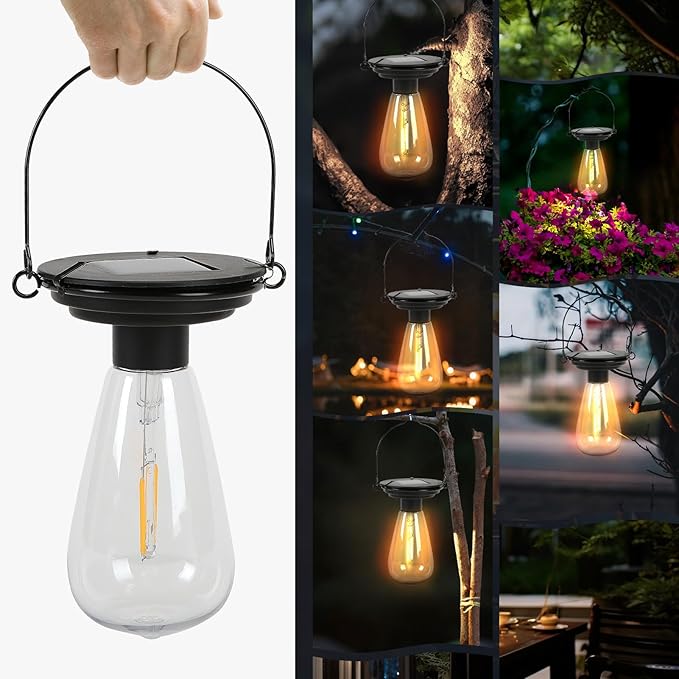 Replacement Solar Light Parts-Solar Lanterns Outdoor Waterproof Two Sizes for Versatile Switching 2 Pack They Can Serve As Accessories Or Stand Alone As Lanterns