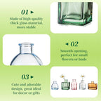 Small Glass Bud Vases for Centerpieces - Hewory 20pcs Colored Sturdy Cute Flower Vases Bulk, Mini Bottle Vase for Wedding Home Decor Birthday Party Events Mother's Day Bridal Shower Gifts Table Decor