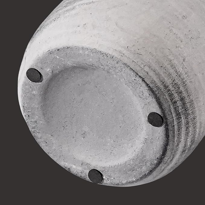 Sunddo Rustic Farmhouse Vase with Handle, Ceramic Vase,10 inch Tall Minimalist Decorative Vases for Home Decor, Table Living Room Bookshelf Entryway Kitchen Bedroom Decor, Grey