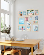 KBKBART Coastal Cowgirl Room Decor Aesthetic Set of 13, Coastal Granddaughter Prints For Wall Decorations, Preppy Cowgirl Wall Art, Blue Beach Room Posters For Teen Girls Bedroom Decorations (Unframed)