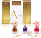 AGRARIA Into The Woods PetiteEssence Collection, Handmade Sola Flower Reed Diffuser Set of 3, Luxury Home Fragrance Scented Oil Diffuser Gift Set