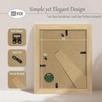 VCK 8x10 Oak Wood Frame for Picture, Natural Solid Wood Photo Frames 3 Pack, Wall Gallery Frame