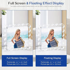 Acrylic Picture Frames. 5×5inch 6Pack - Double-Sided Scalloped Photo Frame, 20mm Ultra-Clear Block, Modern Desktop Display for Home/Office Decor (6 Pack, 5X5)