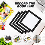 4X4" Magnetic Picture Frame with Black Border(10 Pack),Square Magnet Photo Pockets,Decorations for Fridge/Lockers with Clear Plastic Cover (Classic)