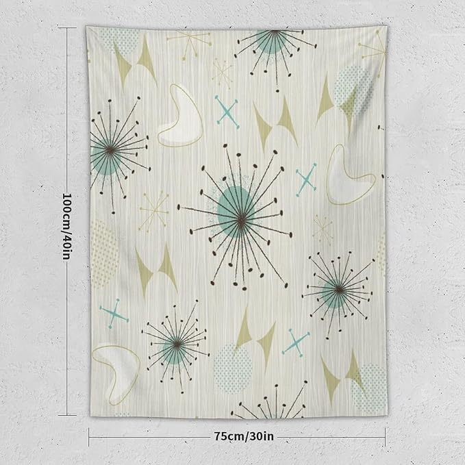 ICMOLYYENLO Boho Medieval Cat Tapestry, Abstract Atomic Starburst Geometric Aesthetic Art Wall Hanging For Bedroom Living Room Dormitory 30x40 Inches