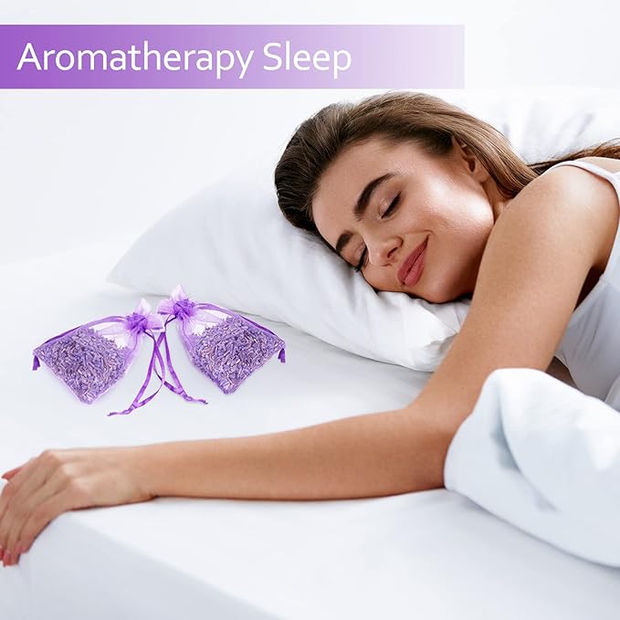 Reginary 60 Pack Lavender Sachets Bags Bulk for Drawers and Closets Home Fragrance Sachet Dried Lavender Flower for Wedding Bridal Shower Favors