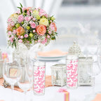 100PCS Pink Faux Pearls Beads for Centerpiece Vases, Vase Filler Faux Pearls, No Holes Filler Beads for Party Anniversary Valentine's Day Wedding Table Decor, 14/20/30mm