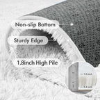 8x10 Ft Extra Large Shag Rugs for Living Room, Ultra Soft Fluffy Furry Area Rugs for Bedroom Indoor Floor, Aesthetic Carpet for Kids Home Decor (White)