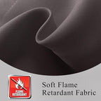 Fcosie 150 Inches Extra Wide Flame Retardant Fire Resistant Fireproof Drapes with Antique Bronze Grommets - 150" W by 96" L - Chocolate - 2 Panels - Grommet Insulated Room Darkening Privacy Curtains