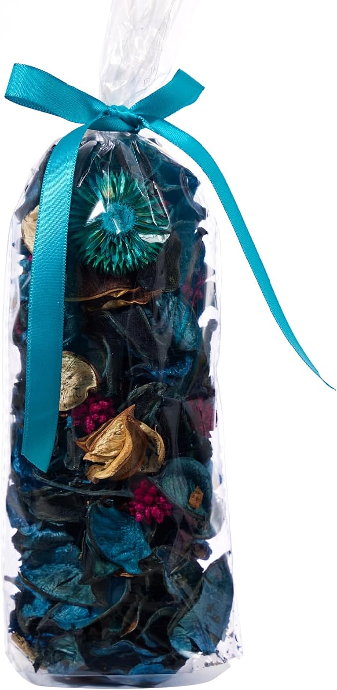 Potpourri Bags, Ocean Breeze Scented Potpourri Bowl Filler Dried Flowers, Vase Filler Decorative, Fragrance Decor for Home Living Room Office, Blue Coastal Beach Decor - 2.8oz (Blue)