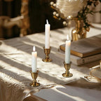 Sziqiqi Taper Candle Holders Vintage: Gold Candlestick Holder Bulk Victorian Decor Candle Holder Table Centerpieces for Wedding 12 Pcs