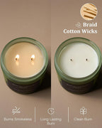 M&SENSE Eucalyptus & Mint Soy Candles for Home Scented, 11.6oz 70 Hour Burn Aromatherapy Candle Gift for Stress Relief, Meditation, Yoga, Relaxing SPA, Reusable Jar for Men and Women