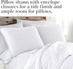 Southshore Fine Living, Inc. White Quilts Queen Size Set, Lightweight Summer Bedspread with 2 Quilted Pillow Shams, Cozy, Soft Circle-Stitch Design, Queen Size/Full Size, White