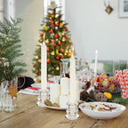 24 Pcs Candlestick Holders Glass Clear Taper Candle Holders 2.2" High Candle Stick for Wedding Centerpieces Decor Party Supplies