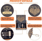 Antique Style Laser Engraved I Can't Help to Falling in Love with You Hand Cranked for Her - Musical Box, Elegant Romantic Gift for Wedding, Anniversary, Birthday (Women, Her)