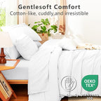 CozyLux Full Size Comforter Sets White, 7 Pieces Soft Pinch Pleat Bed in a Bag Full Comforter Set with Sheets, Boho Bed Set with Down Alternative Comforter, Sheets, Pillowcases & Shams