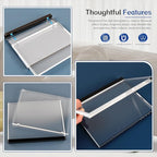 Magnetic Acrylic Picture Frames – Thick Double-Sided Clear Display, Black Base Decorative 5x7 Photo Frame for Home & Office Desktop (3-Pack, Horizontal)