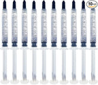 Bright White Smile 35% 10 Pack Teeth Whitening Gel Refills Bleaching Gel, No Sensitive Teeth Whitener, Great for Sensitive Tooth Whitening, Works with Teeth Whitening LED Light and Trays (10 X 3ML)