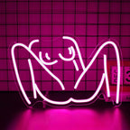 Lady Neon Sign, Neon Signs for Wall Decor Neon Pink Ladies Body LED Signs Room Neon Light Up Signs Home Decor for Bedroom Club Party Bar Shop USB Operated