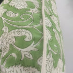 Ridhi Sage Green Block Print Canvas Cotton Throw Pillow Covers for Decorative Couch Pillows for Living Room, Chic Boho Cute Outdoor Thanksgiving Pillows Covers Gifts 20x20 Inches