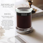 Archipelago Botanicals Havana Glass Jar Candle, Bergamot, Tobacco Flower and Ylang Ylang Scent, Lead-Free Candle Wicks, Burns Approx. 60 Hours (8.6 oz)