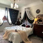 Middle Ancient Style Girl Bed Curtain Princess Bed Canopy for Girls Decorative Curtains for The Headboard of The Villa Bedroom