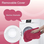 MeMoreCool Round Stuffed Pouf Ottoman Foot Rest, Floor Pouf Foot Stool with Soft Foam Chunk Filling, Small Round Ottoman Footstool Circle Footrest for Living Room