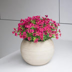 Rose Red Artificial Outdoor Flowers 12 Bundles Silk Fake Daisy Romantic Fake Plants Stems for Garden, Pergola, or Outdoor Party Decor Outside (Rose red Daisy)