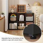 6 Cube Storage Organizer, Black Bookshelf with Storage, 2 Tier Storage Cubes, Freestanding Storage Organizer with Shelves for Living Room, Study