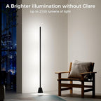 2PCS RGB Corner Floor Lamp, 60 Inch Bright Standing Lamps for Bedroom with APP and Remote Modern Floor Lamp Color Changing Ambience Light with Music Sync and 16 Million Colors