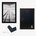 VCK Poster Frames 20x30 Black 3-Pack, Solid Wood Picture Frames for Wall Mounting Hanging Art and Puzzle Frame