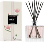 NEST New York Reed Diffuser, Himalayan Salt & Rosewater - 5.9 fl oz - Fragrance for Up to 90 Days - Reusable, Refillable Glass Holder - Includes 8 All-Natural Reed Sticks - Flame Free