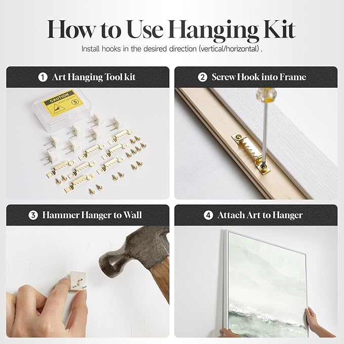 Large Framed Sage Green Abstract Landscape Wall Art for Living Room, 3 Piece Modern Canvas Prints Paintings Artwork for Walls, Minimalist Abstract Pictures for Hallway, Office Wall Decor 24x36 In