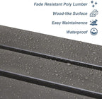 Psilvam 2-Person Outdoor Memorial Bench, All-Weather Poly Lumber Garden Bench, Rot-Resistant Outdoor Patio Bench for Park,Porch,and Church(Grey)