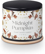 ILLUME Noble Holiday Collection Midnight Pumpkin Demi Vanity Tin Candle, 3 oz