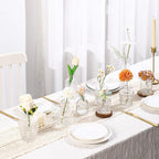 Bud Vases Set of 16, Small Vase for Flowers, Glass Vase for Centerpieces, Small Flower Vases for Centerpieces, Mini Vintage Vases, Clear Bud Vases for Wedding Table Decor